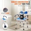 Shower Chair 360° Swivel Bathtub Shower Seat with Pivoting Arms 400LBS