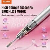 Electric Cordless Nail Drill Nail E File Machine 35000RRM Brushless Motor