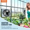 Shutter Exhaust Fan 406 mm High-speed 1400RPM 1506 CFM Aluminum Wall Mount Attic Fan w/ AC-motor Ventilation & Cooling for Greenhouses Garages Sheds Shops