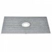 Shower Curb Kit 1219x1828mm Shower Pan Kit with 160mm Central Drain Lightweight EPS Shower Installation Kits with 2 Waterproof Cloths Shower Pan Slope