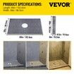 Waterproofing Shower Kit Shower Kit Tray 38''x60'' with Central Drain PVC