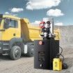 Hydraulic Pump 20 Quart Hydraulic Power Unit Single Acting Dump Trailer Pump 0.91 GPM Flow Rate 3200 PSI Max Relief Pressure DC 12V Hydraulic Pump