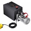 Hydraulic Pump 20 Quart Hydraulic Power Unit Single Acting Dump Trailer Pump 0.91 GPM Flow Rate 3200 PSI Max Relief Pressure DC 12V Hydraulic Pump