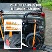 Hitch Mount Wheelchair Carrier 45.3"x25.6" 500LBS Mobility Scooter Carrier w/ Folding Ramp Iron Trailer Hitch Rack Basket w/ Stabilizer Straps Fit 2" Hitch