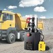 Hydraulic Pump 10 Quart Hydraulic Power Unit Double Acting Dump Trailer Pump 0.91 GPM Flow Rate 3200 PSI Max Relief Pressure DC 12V Hydraulic Pump