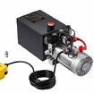 Hydraulic Pump 10 Quart Hydraulic Power Unit Double Acting Dump Trailer Pump 0.91 GPM Flow Rate 3200 PSI Max Relief Pressure DC 12V Hydraulic Pump