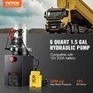 Hydraulic Pump 6 Quart Double Acting Dump Trailer Pump Power Unit DC 12V