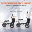 Folding Knee Scooter Aluminum Steerable Knee Walker with Height-Adjustable Handlebar & Knee Pad 12" All-Terrain Wheels Dual Brakes Leg Recovery Scooter