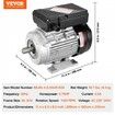 0.55KW Electric Motor 1400 rpm AC 220~240V 4.5A 80 B34 Frame Air Compressor Motor Single Phase 19mm Keyed Shaft CW/CCW Rotation