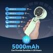 Portable Handheld Turbo Fan,5 Gear Wind,Battery Operated,Up to 12 Working Hours,3 IN 1 Hand Fan with Air Turbo Tech Cooling Fan (Green)
