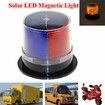 Solar Strobe Warning Light, Waterproof Cover Safety Flashing Light Magnetic Base Ceiling Strobe Light  Navigation (Red+Blue)