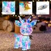 40cm Luminous Deer Christmas Decoration, Small Glowing Reindeer with Clear Gift Box for Holiday Gift