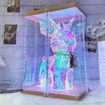 40cm Luminous Deer Christmas Decoration, Small Glowing Reindeer with Clear Gift Box for Holiday Gift