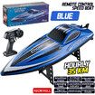 Remote Control Boat for Pools and Lakes, Underwater RC Speed Boat, Mini RC Boats for Kids (Blue)