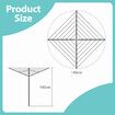 10 Line Clothesline 4 Arm Clothes Airer Dryer Drying Rack Outdoor Rotary Umbrella Laundry Garment Hanging Line Cord Galvanised Aluminium Steel 40m