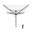 10 Line Clothesline 4 Arm Clothes Airer Dryer Drying Rack Outdoor Rotary Umbrella Laundry Garment Hanging Line Cord Galvanised Aluminium Steel 40m