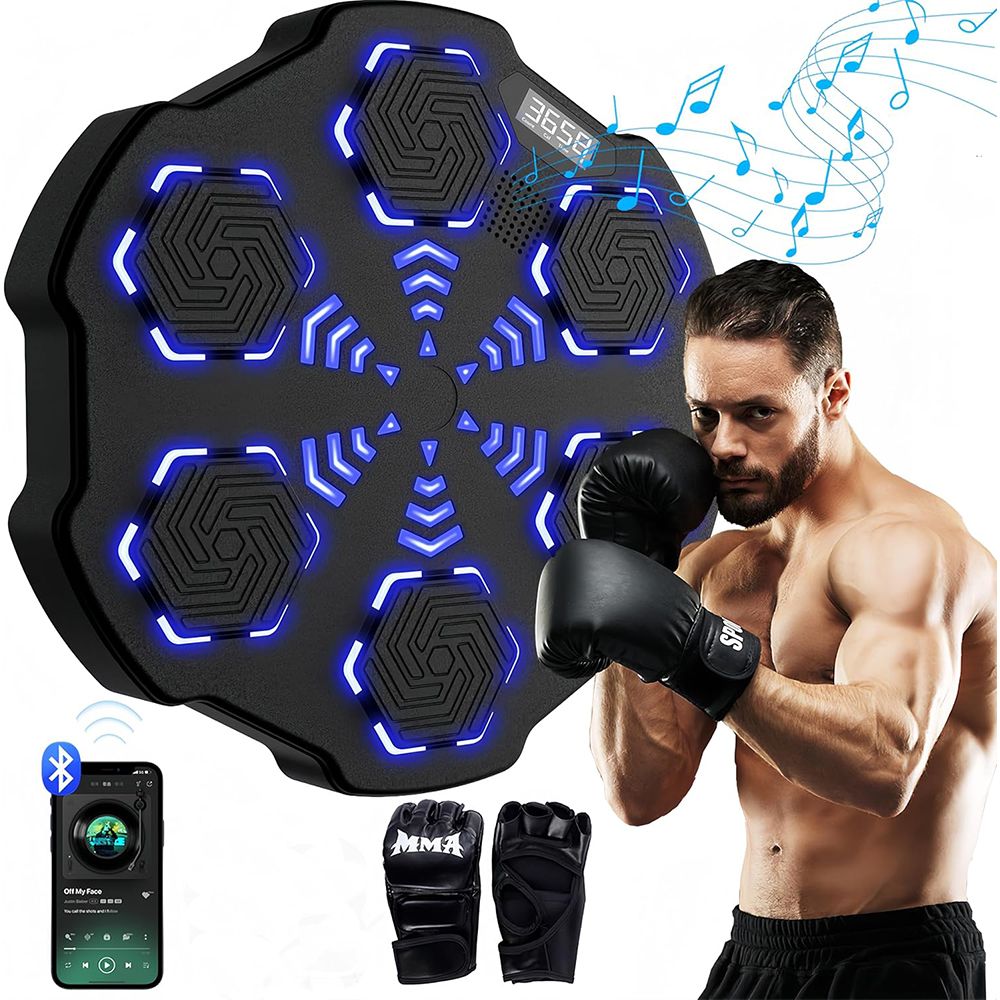 Music Boxing Machine, Large Size Smart Boxing Machine Wall Mounted with 9 Speed Modes, Boxing Training Punching Equipment for Home Gym Workout