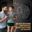 Music Boxing Machine, Boxing Machine Wall Mounted Music, Smart Bluetooth Boxing Equipment with Gloves, Boxing Music Workout Machine