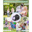 Bubble Machine Automatic Bubble Blower for Kids Age 3 Up, Battery Operated Bubble Maker for Parties Birthday Wedding, Black