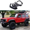 Jeep Cherokee XJ 1984-2001 Pocket Style Matte Black Fender Flares Jungle Guard