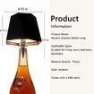 Black Wireless Liquor Wine Bottle Lamp, Touch Dimmable 3 Color Stepless Bottle Light for Bedroom, Restaurant and Bar