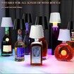 RGB Wireless Bottle Lamp，Wine Bottle Lights, 16 Million Colors Stepless Dimming Bottle Lamp Shade, for Decorating Living Rooms, Parties, Bars, Black