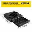 Cash Register Drawer 16" 12 V for POS System with 5 Bill 6 Coin Cash Tray Removable Coin Compartment & 2 Keys Included RJ11/RJ12 Cable