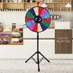 18 Inch Tabletop Color Prize Wheel with Folding Tripod Floor Stand 14 Slots Dry Erase