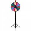 18 Inch Tabletop Color Prize Wheel with Folding Tripod Floor Stand 14 Slots Dry Erase