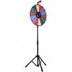 18 Inch Tabletop Color Prize Wheel with Folding Tripod Floor Stand 14 Slots Dry Erase