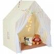 Kids Play Tent Kids Tent for Kids 1-5 Years Old Toddler Tent with Mat and Tent Lamp Tent for Kids with Windows for Indoor and Outdoor Yurt Tent Beige