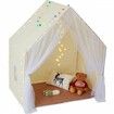 Kids Play Tent Kids Tent for Kids 1-5 Years Old Toddler Tent with Mat and Tent Lamp Tent for Kids with Windows for Indoor and Outdoor Yurt Tent Beige