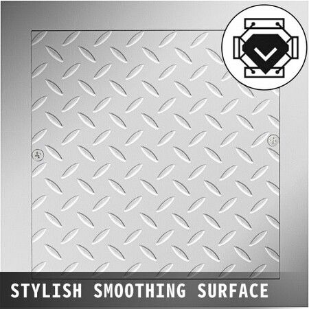 Recessed Manhole Cover 11.8\"x11.8\" Clear Opening Galvanized Steel Drain Cover Overall Size 14.5\"x14.5\" Sealed Square Manhole Cover and Frame Steel