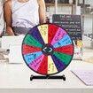 24 inch Spinning Prize Wheel 14 Slots Tabletop Spinner Heavy Duty Roulette Wheel with a Dry Erase and 2 Markers Win Fortune Spin Games in Party Pub Trade