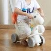 4 in 1 Rocking Horse for Toddlers 1-3 Years Baby Rocking Horse with Detachable Balance Board Push Handle and 4 Smooth Wheels Support up to 80 lbs HDPE