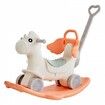 4 in 1 Rocking Horse for Toddlers 1-3 Years Baby Rocking Horse with Detachable Balance Board Push Handle and 4 Smooth Wheels Support up to 80 lbs HDPE