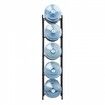 5 Tiers Water Jug Holder Single Row Water Bottle Rack for 5 Bottles Black