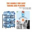3 Tiers Water Jug Holder Double Row Water Bottle Rack for 6 Bottles Black