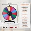 18 inch Spinning Prize Wheel 14 Slots Tabletop Spinner Heavy Duty Roulette Wheel with a Dry Erase and 2 Markers Win Fortune Spin Games