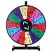 18 inch Spinning Prize Wheel 14 Slots Tabletop Spinner Heavy Duty Roulette Wheel with a Dry Erase and 2 Markers Win Fortune Spin Games