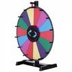 18 inch Spinning Prize Wheel 14 Slots Tabletop Spinner Heavy Duty Roulette Wheel with a Dry Erase and 2 Markers Win Fortune Spin Games