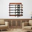 Gun Rack Wood Gun Rack Wall Mount Gun Display Rack holds 5 Rifles Shotguns 132 lb Heavy Duty Wall Storage Display Rifle Rack with Soft Padding