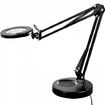 Magnifying Glass with Light and Stand 5X Magnifying Lamp 4.3" Glass Lens Base and Clamp 2-in-1 Desk Magnifier with Light 64 LED Lights 5 Color Modes