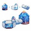 3 in 1 Kids Play Tent with Tunnel for Boys Girls Babies and Toddlers Indoor/Outdoor Pop Up Playhouse with Carrying Bag & Banding Straps Birthday Gifts