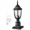 Dusk to Dawn Outdoor Lamp Post Light Fixture 400 mm Pole or Pier Mount