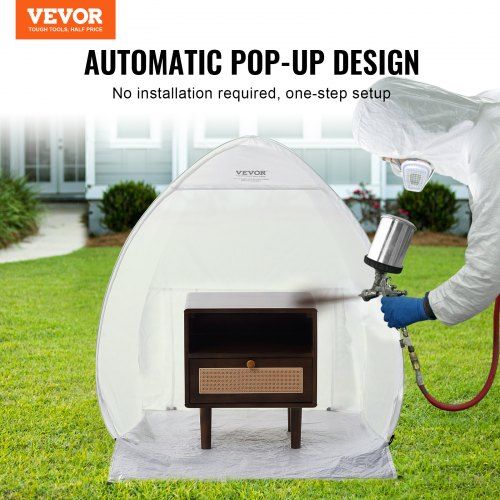 Spray Paint Shelter Portable Spray Paint Tent Booth 3.3 x 2.9 x 3.3ft Pop Up