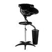 Large Barber Salon Basin Portable Shampoo Hairdressing Hair Wash Bowl Furniture Mobile High Gloss Furniture with Storage Shelf