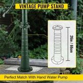 Antique Hand Water Pump Stand Pitcher Pump Stand Cast Iron Well Pump Stand with Pre-set 0.5\" Holes for Easy Installation Old Fashion Pitcher Hand