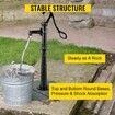 Antique Hand Water Pump Stand Pitcher Pump Stand for Yard Garden Black