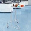 Stainless Steel Lab Cart with Single Tray & 2 Silent Wheels for Lab Clinic